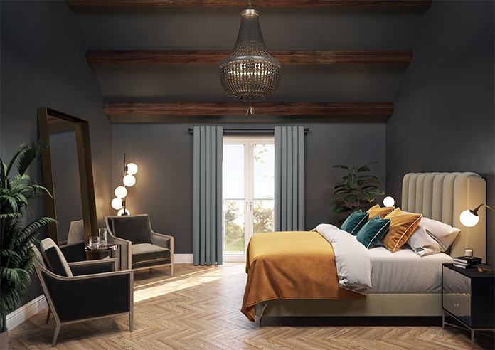 Kyoto Faux Silk, Sea Grey - Made to Measure Curtains - Image 14